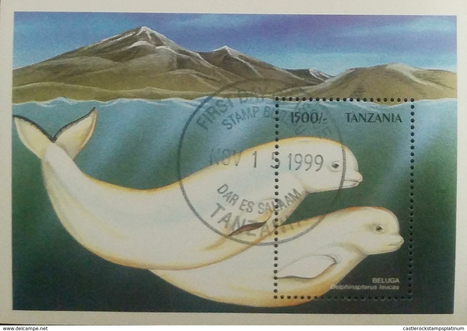 O) 1999 TANZANIA, BELUGA CETACEAN - WHALE -ARCTIC - MARINE LIFE, XF - Tanzania (1964-...)