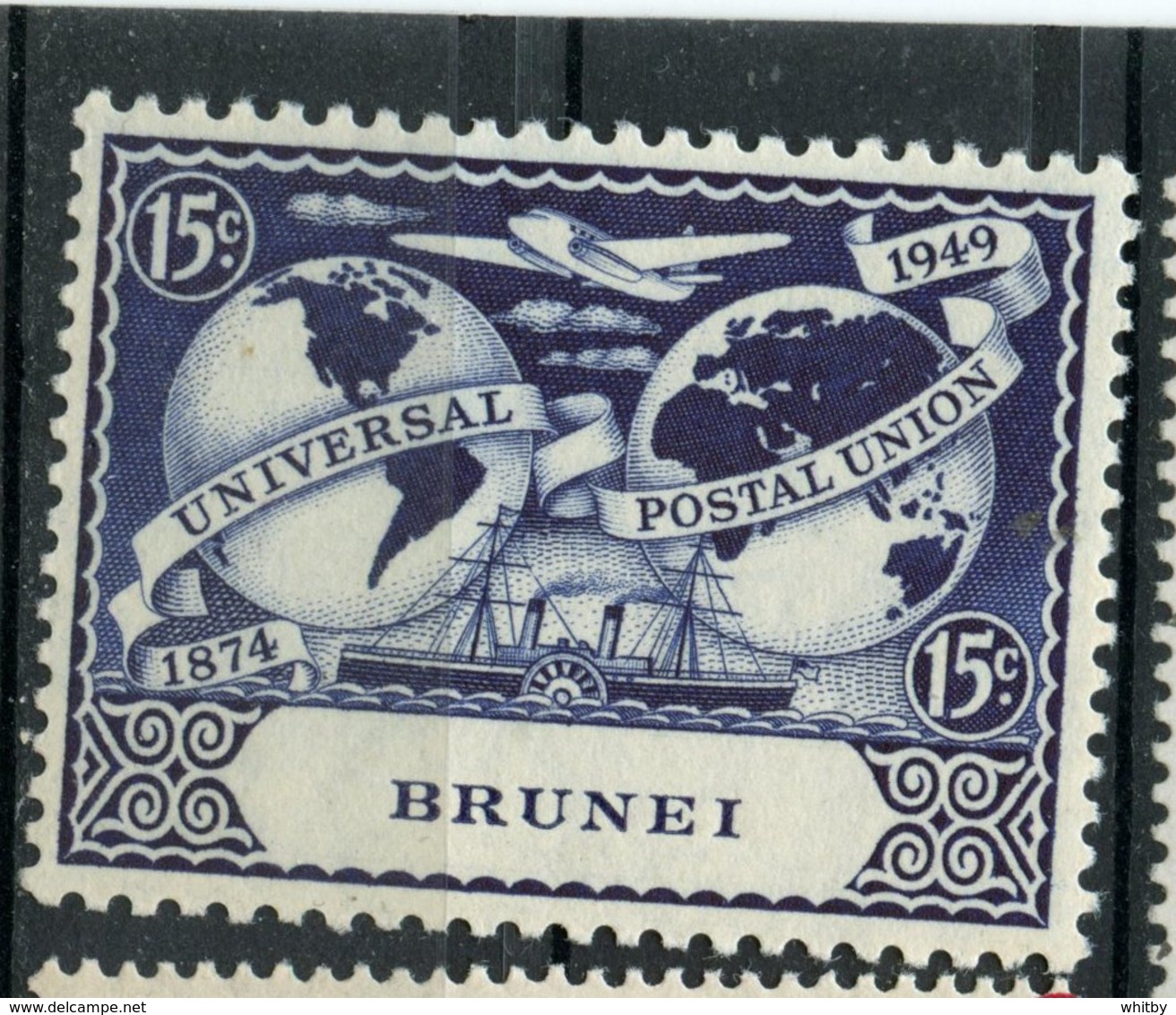 Brunei 1949 15c Universal Postal Union Issue #80  MNH - Brunei (...-1984)
