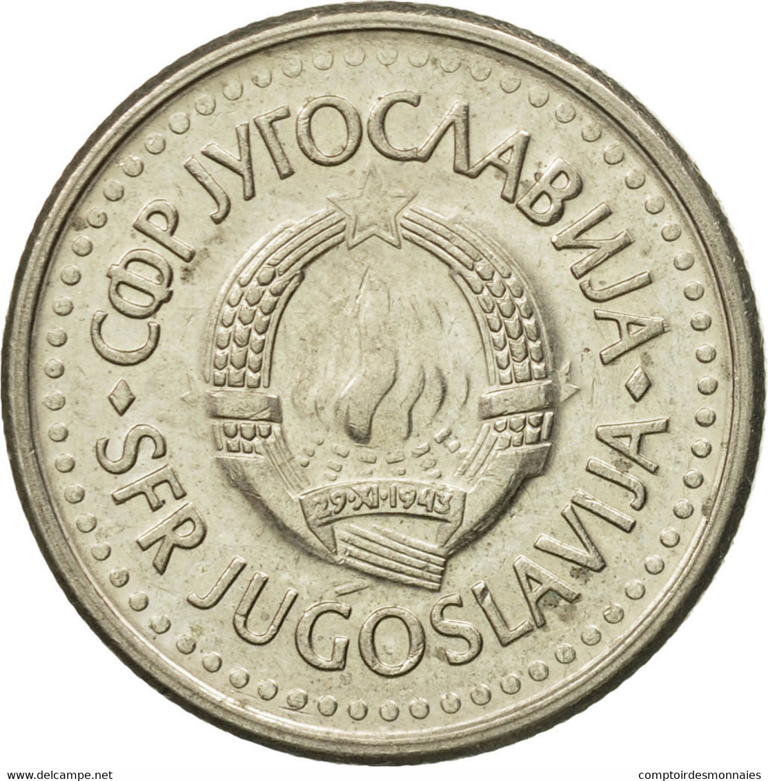 Monnaie, Yougoslavie, Dinar, 1991, TTB, Copper-Nickel-Zinc, KM:142 - Joegoslavië