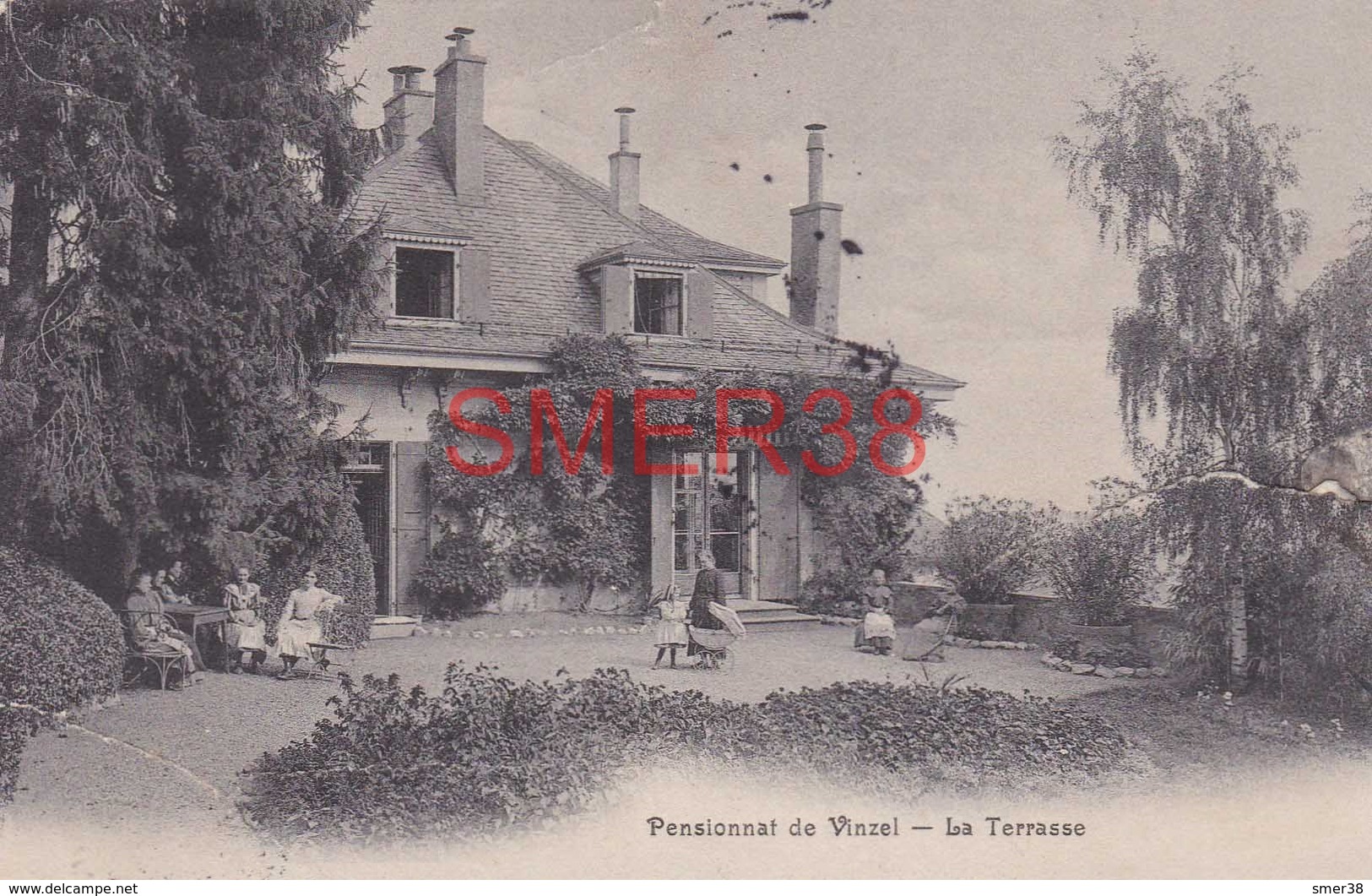 Suisse - Pensionnat De VINZEL - La Terrasse. Animée, Circulé En 1904. - Vinzel
