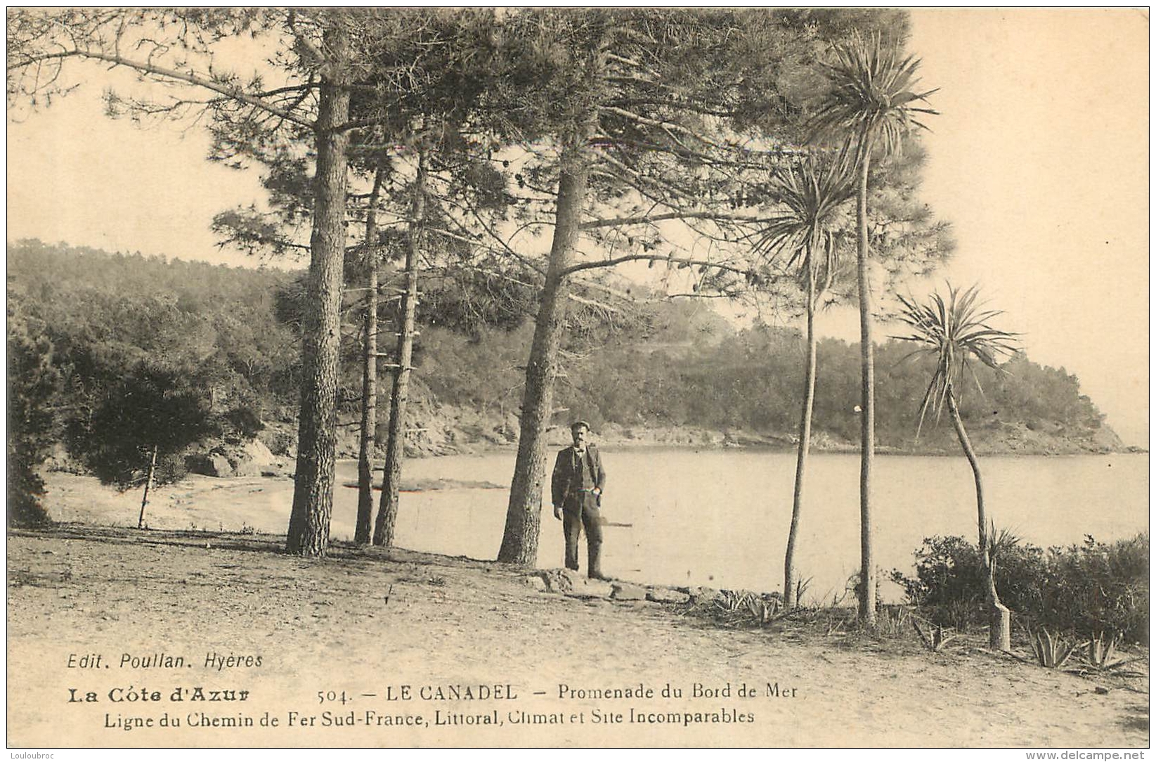 LE CANADEL PROMENADE DU BORD DE MER LIGNE DU CHEMIN DE FER SUD FRANCE LITTORAL - Autres & Non Classés