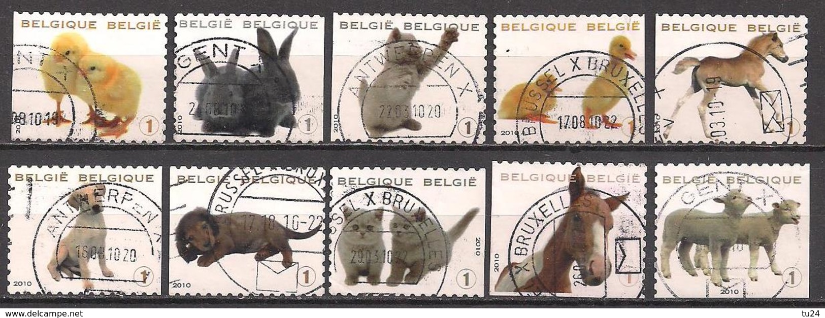 Belgien  (2010)  Mi.Nr.  4050 - 4059  Gest. / Used  (6bd25) - Used Stamps