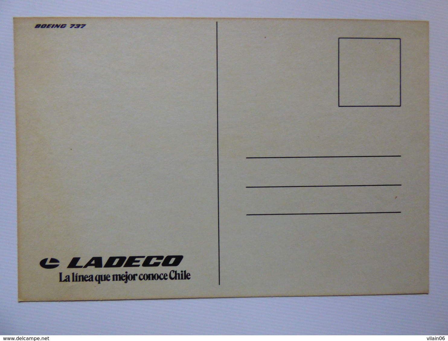 AIRLINE ISSUE / CARTE COMPAGNIE     LADECO  B 737 200 - 1946-....: Moderne