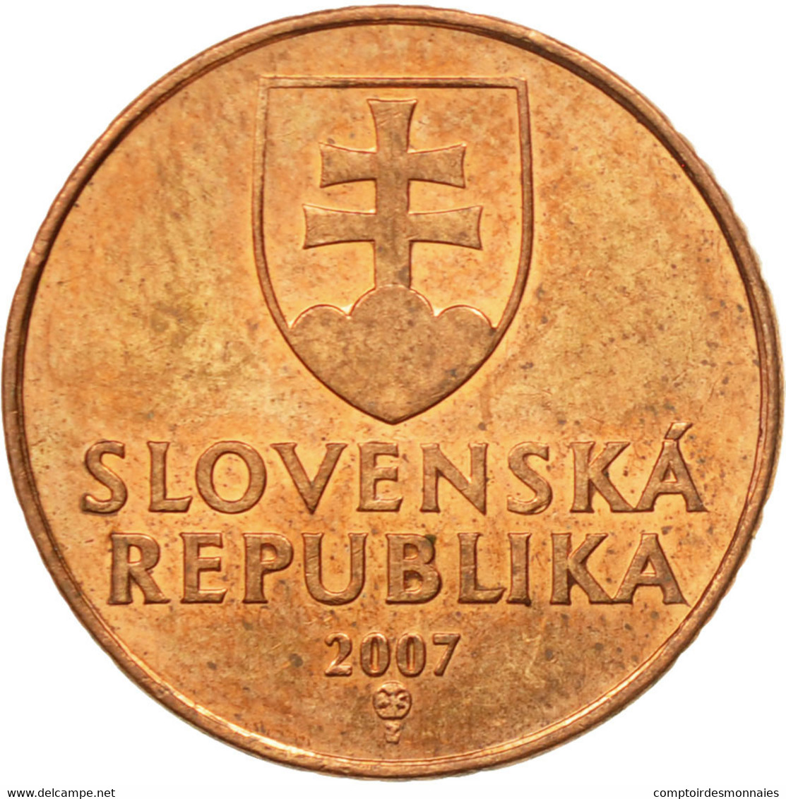 Monnaie, Slovaquie, 50 Halierov, 2007, TTB+, Copper Plated Steel, KM:35 - Slovaquie