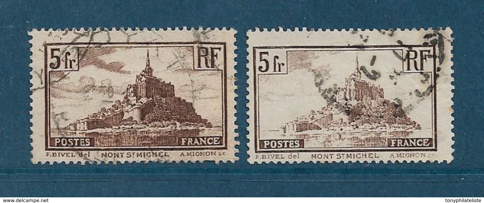 France Timbres De 1929/31 N°260 Et 260a  Type I Et II   Oblitérés - Used Stamps