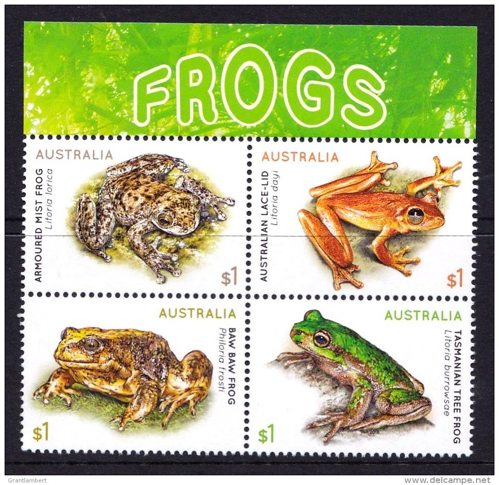 Australia 2018 Frogs Set Of 4 MNH - Nuovi
