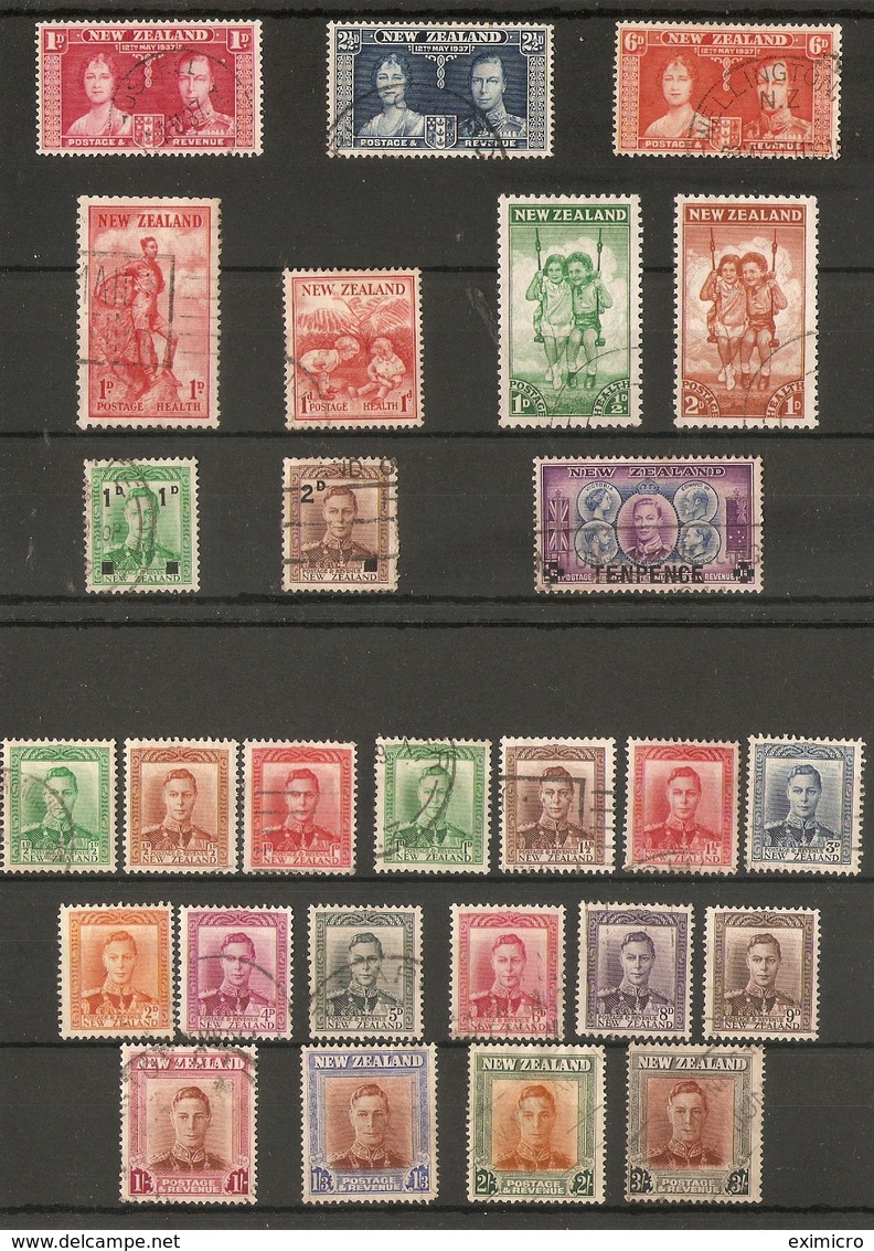 NEW ZEALAND GEORGE VI 1937 - 1953 FINE USED COLLECTION - HIGH CATALOGUE VALUE!!! - Lots & Serien