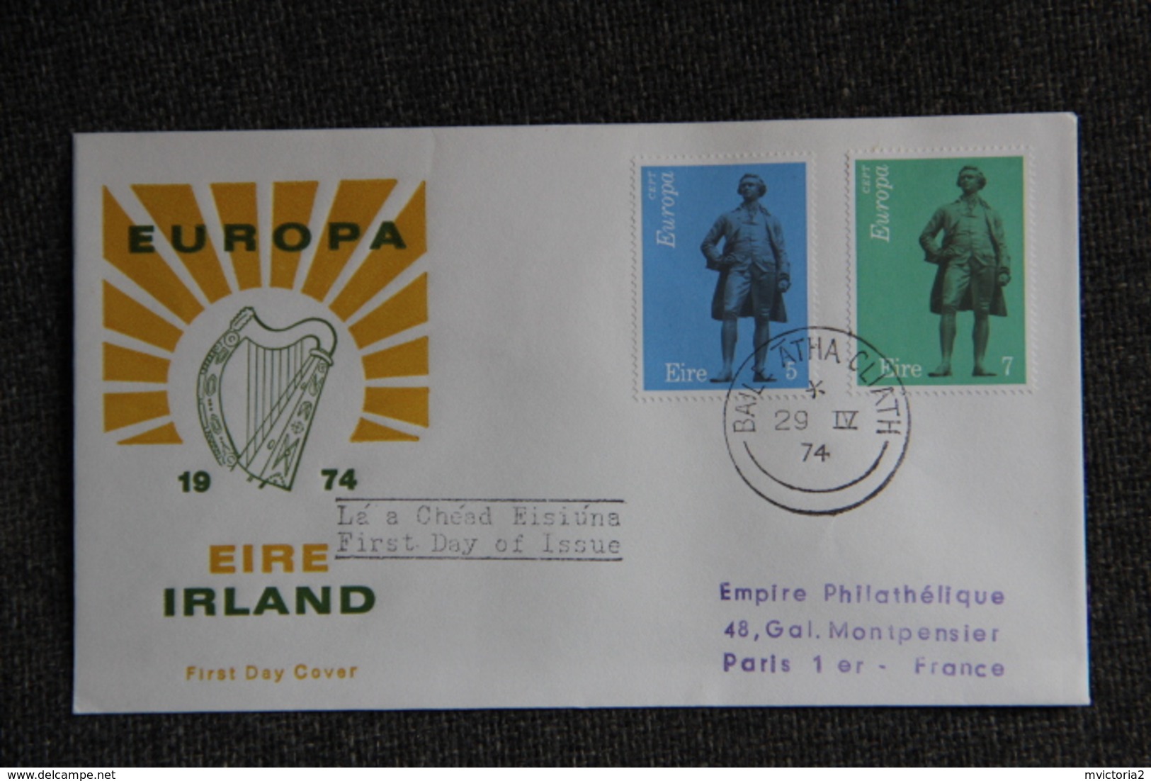 FDC- IRLANDE- EUROPA 1974 - FDC