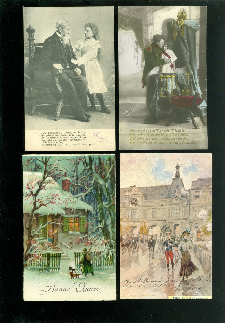 Beau Lot De 60 Cartes Postales De Fantaisie   Mooi Lot 60 Postkaarten Van Fantasie -  60 Scans - 5 - 99 Cartes
