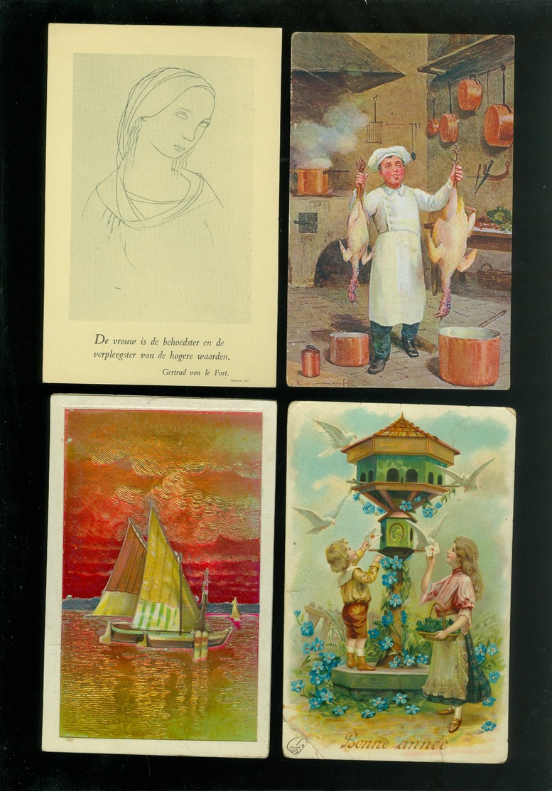 Beau Lot De 60 Cartes Postales De Fantaisie   Mooi Lot 60 Postkaarten Van Fantasie -  60 Scans - 5 - 99 Postcards