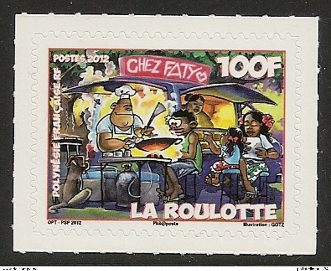 Polynésie Française 2012 - Série Humour : La Roulotte (autoadhésif) - Unused Stamps