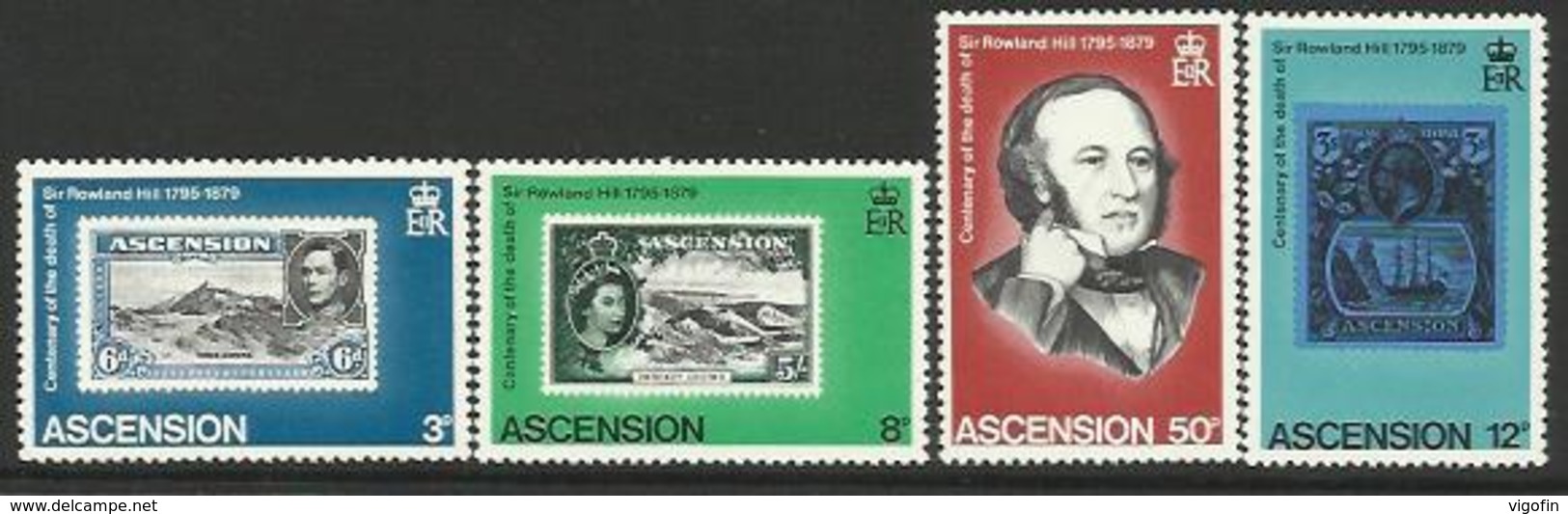 ASC 1979 FAMOUSE PERSONS, ASCENSION , 1 X 4v, MNH - Rowland Hill
