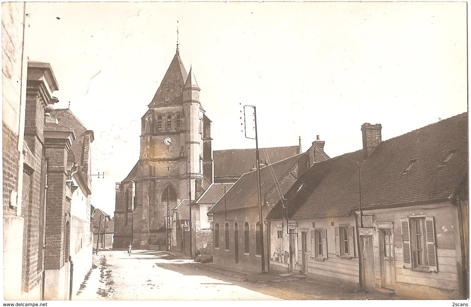 Dépt 80 - DAVENESCOURT - ÉPREUVE De CARTE POSTALE (photo R. LELONG) + PLAQUE De VERRE D'origine - ÉGLISE - Édit. Baillet - Autres & Non Classés