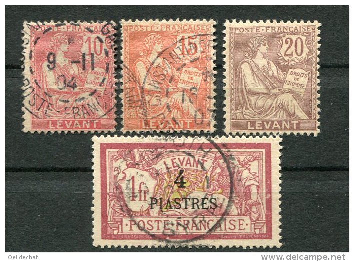 8241  LEVANT  N°14/6,21 ° /(*)   Typographiés   1902-20    TB - Used Stamps