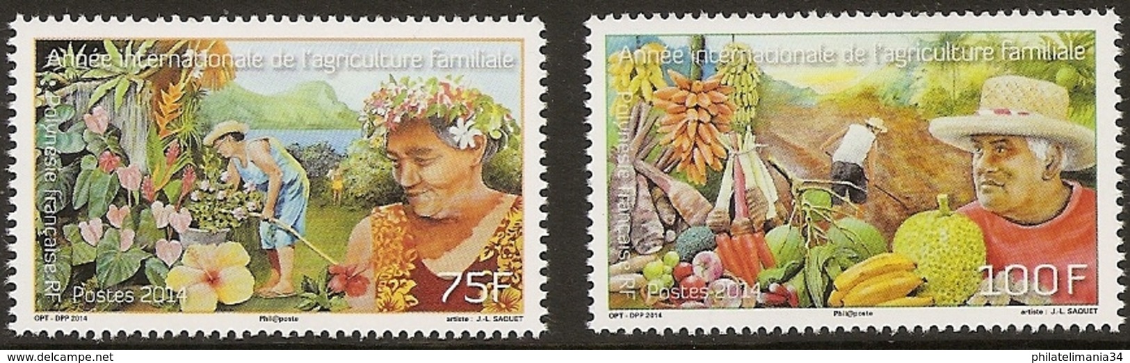 Polynésie Française 2014 - Année Internationale De L'agriculture Familiale - Unused Stamps