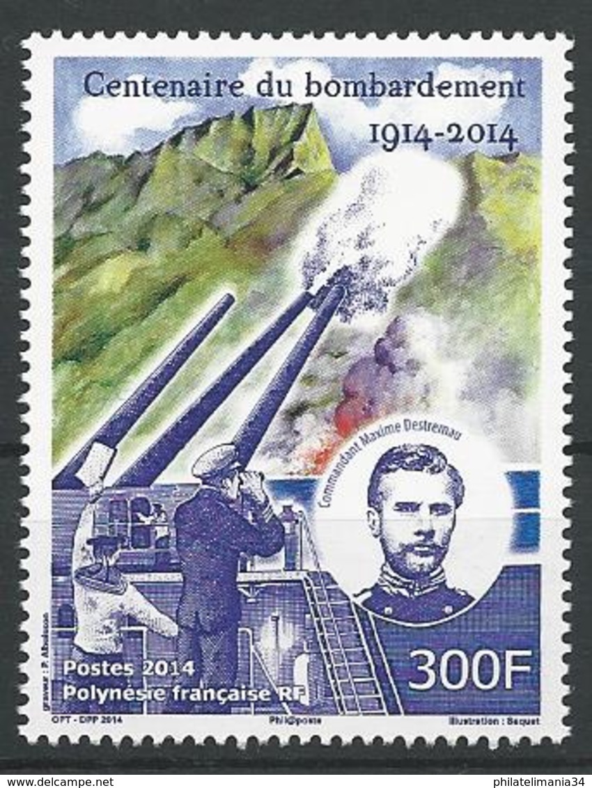 Polynésie Française 2014 - Centenaire Du Bombardement - Unused Stamps