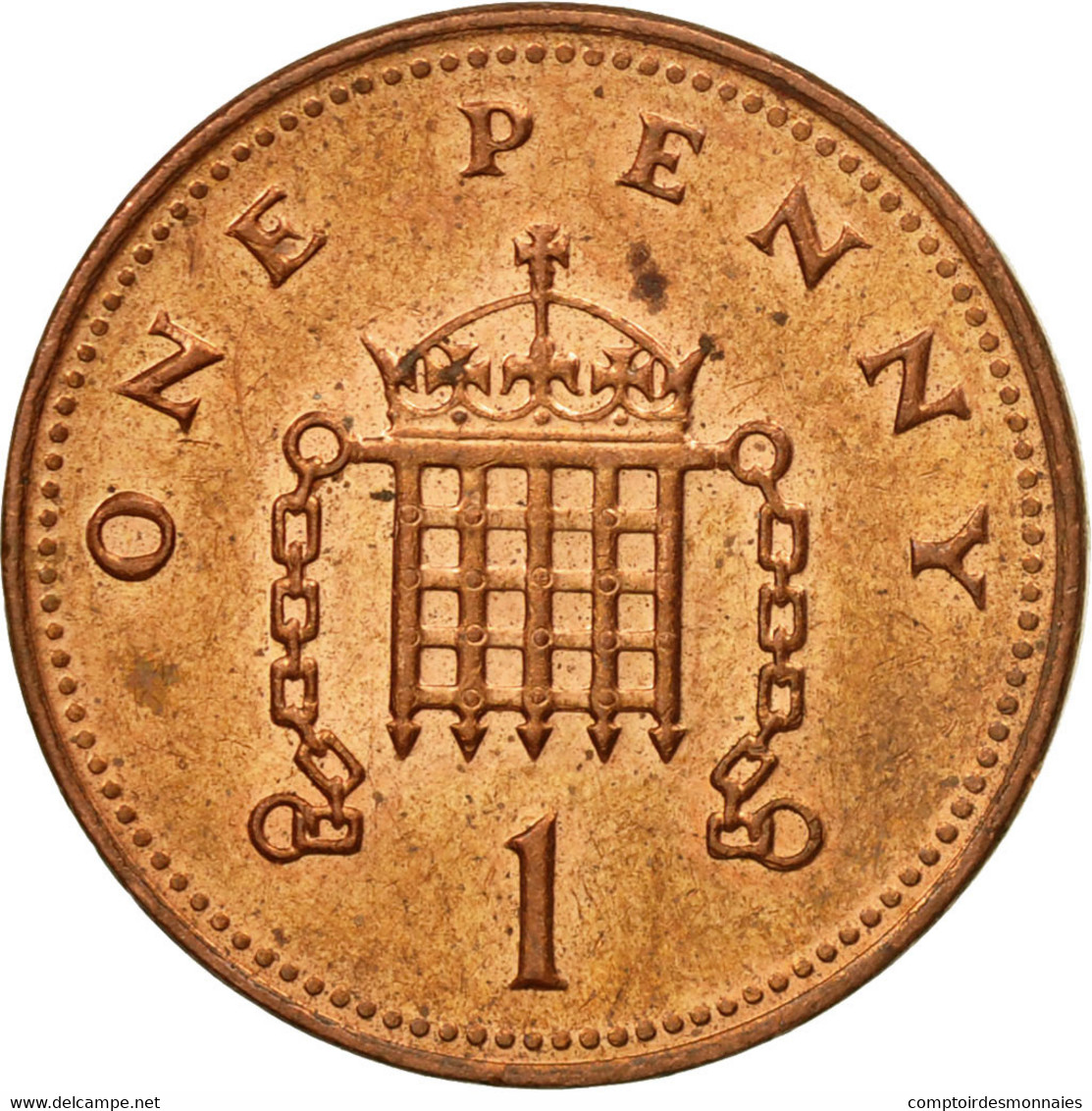 Monnaie, Grande-Bretagne, Elizabeth II, Penny, 2005, TB, Copper Plated Steel - 1 Penny & 1 New Penny