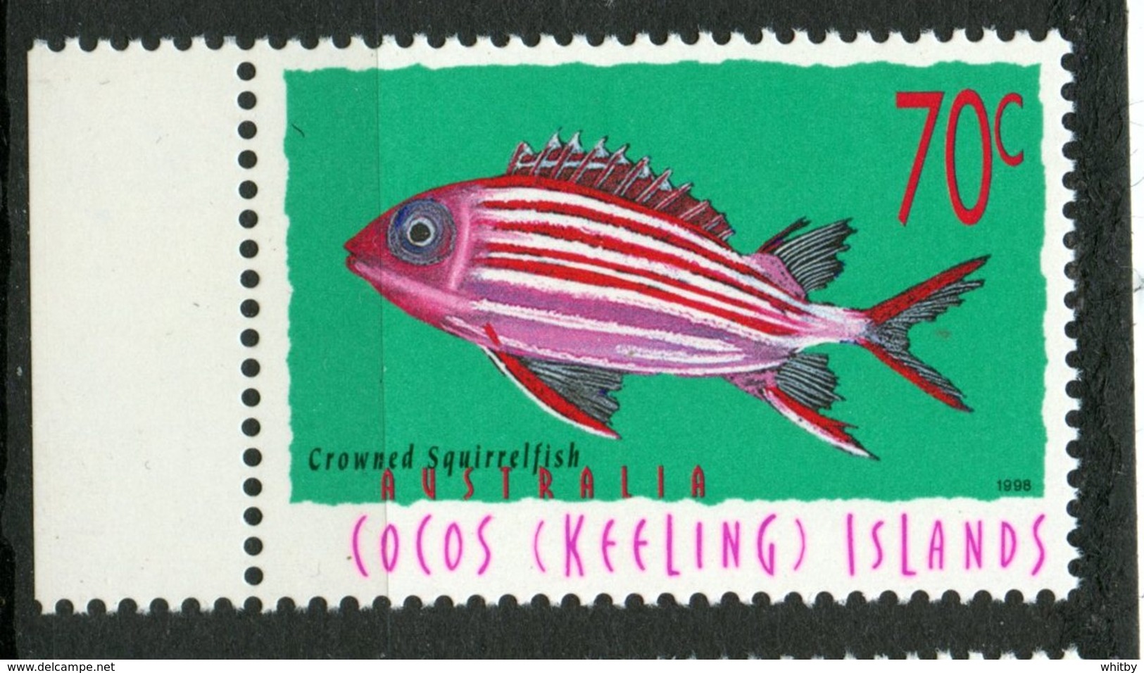 Cocos Islands 1998 70c Fish Issue #327  MNH - Cocos (Keeling) Islands