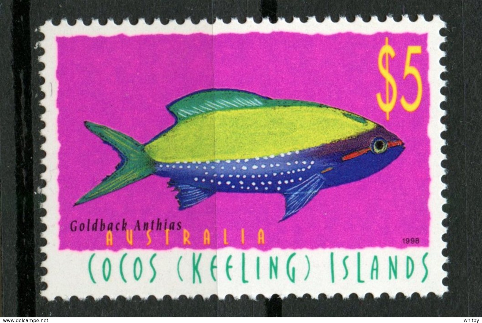 Cocos Islands 1998 $5.00 Fish Issue #329  MNH - Cocos (Keeling) Islands