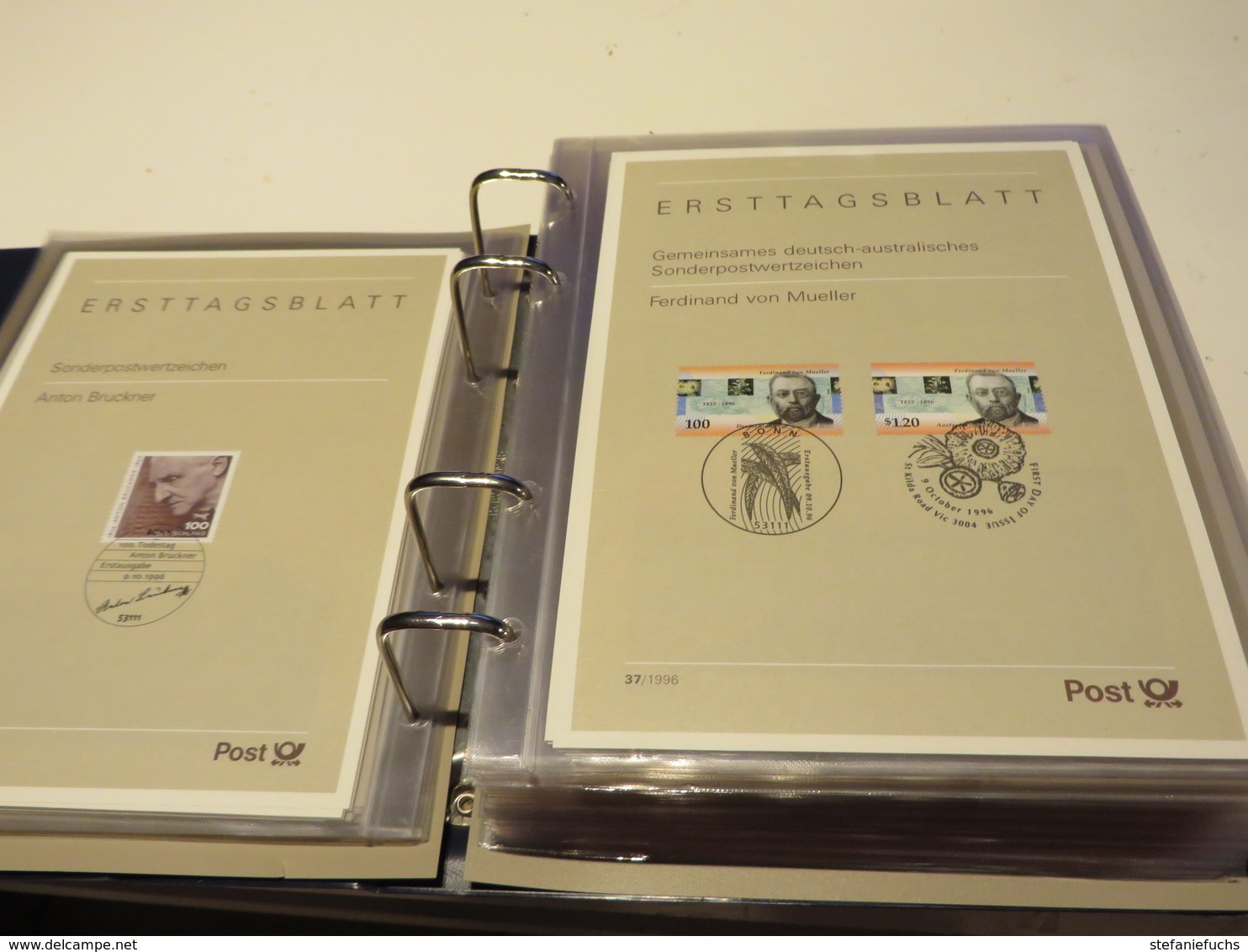 DEUTSCHLAND  /  BUND  Posten  E T B  von  1974 bis 1988  und  1993 bis 1999  in  4  RINGBINDER