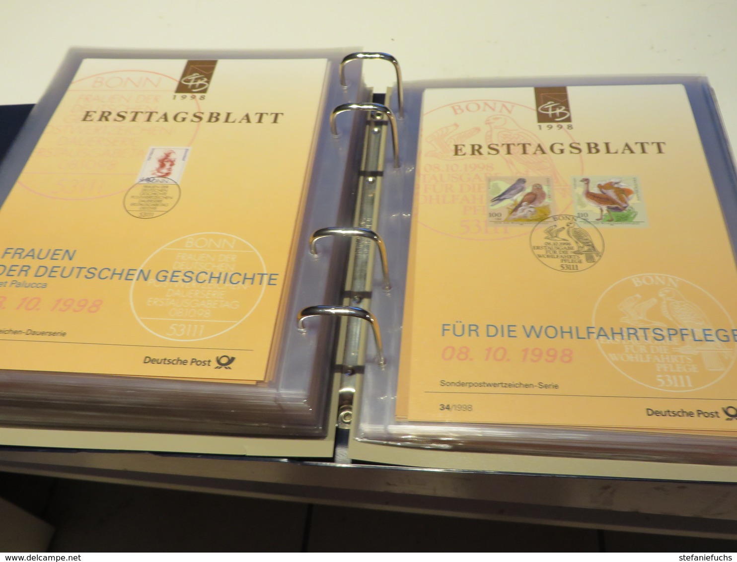 DEUTSCHLAND  /  BUND  Posten  E T B  von  1974 bis 1988  und  1993 bis 1999  in  4  RINGBINDER