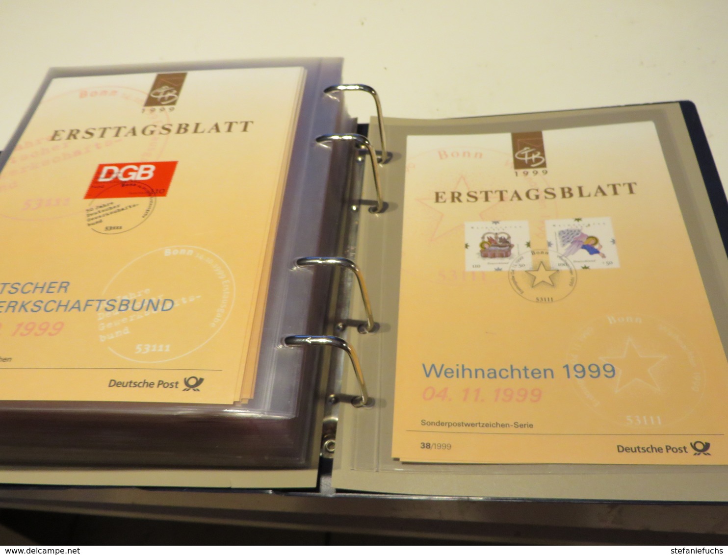 DEUTSCHLAND  /  BUND  Posten  E T B  von  1974 bis 1988  und  1993 bis 1999  in  4  RINGBINDER