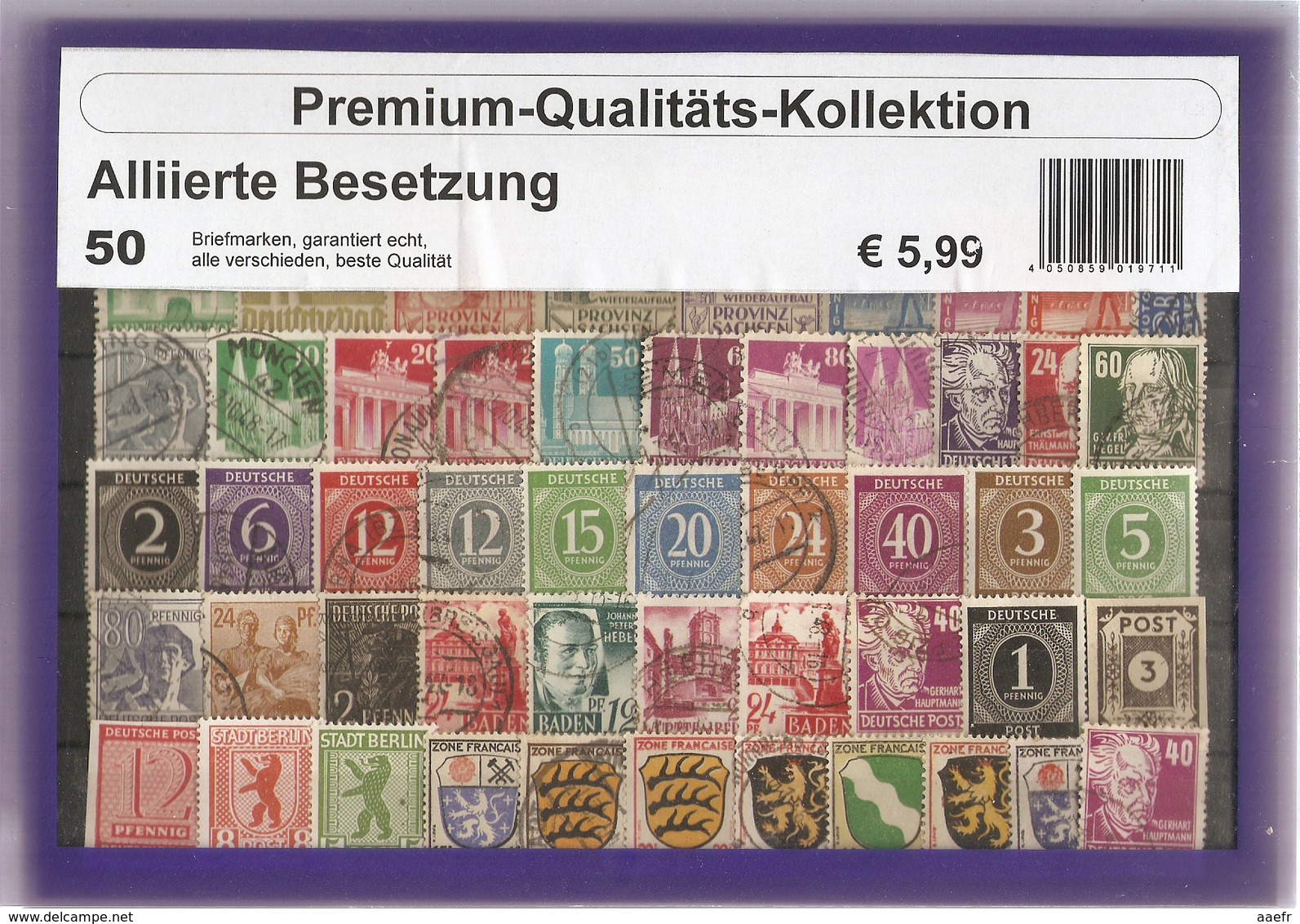 Allemagne Fédérale - Occupation Alliée - Petit Lot De 50 Différents - Berlin - Sachsen - Baden - Zone Française - Vrac (max 999 Timbres)