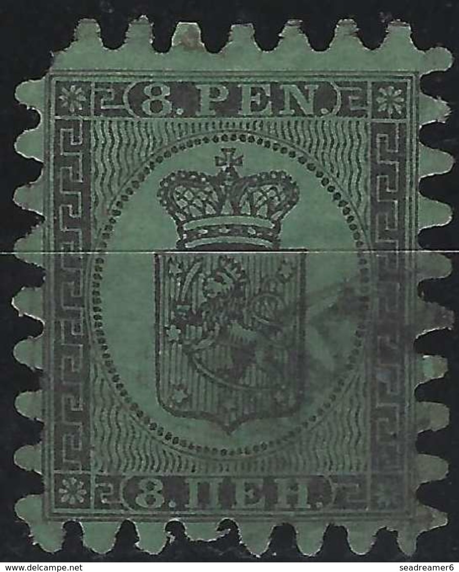 Finlande Coat Of Arms (FACIT) N°6V4C (papier Cotelé) Roulette II Obl Petit Dateur ...réparé... - Used Stamps