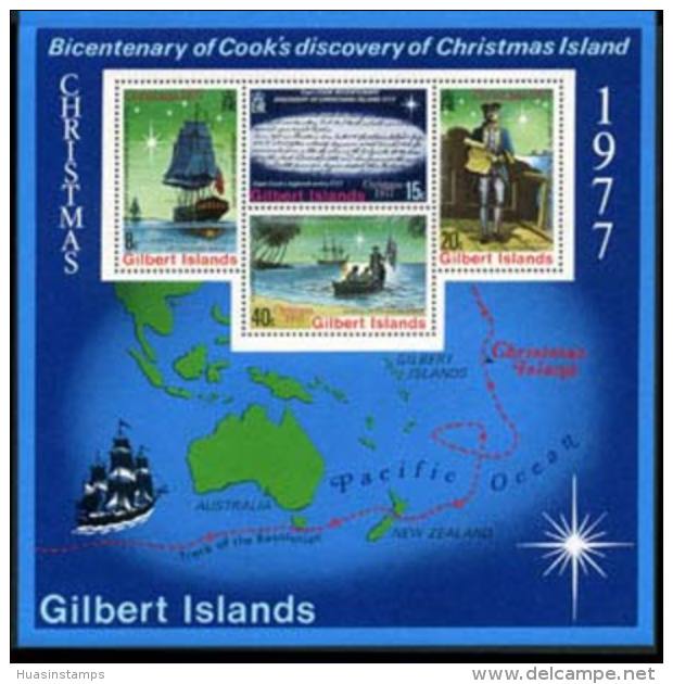 GILBERT IS. 1977 - Scott# 303a S/S Capt.Cook MNH - Gilbert & Ellice Islands (...-1979)