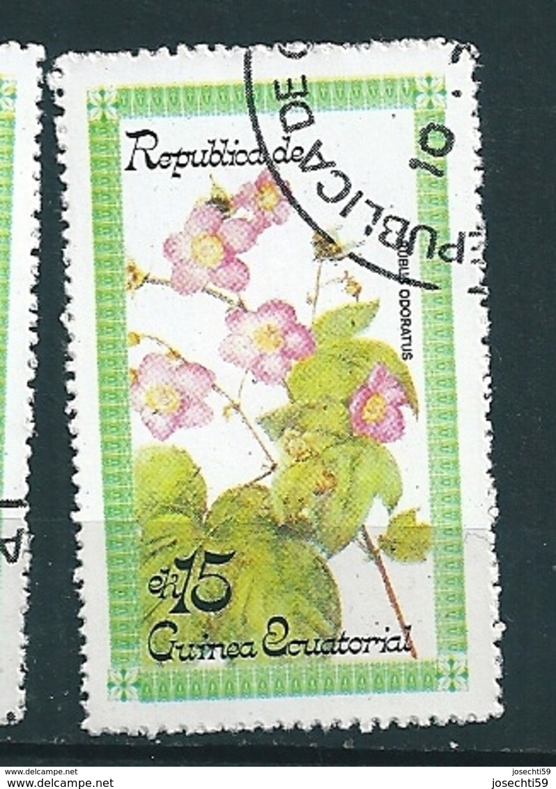 N° 126 Fleur Rubus Odoratus Timbre Guinée équatoriale (1979) Oblitéré - Guinée Equatoriale