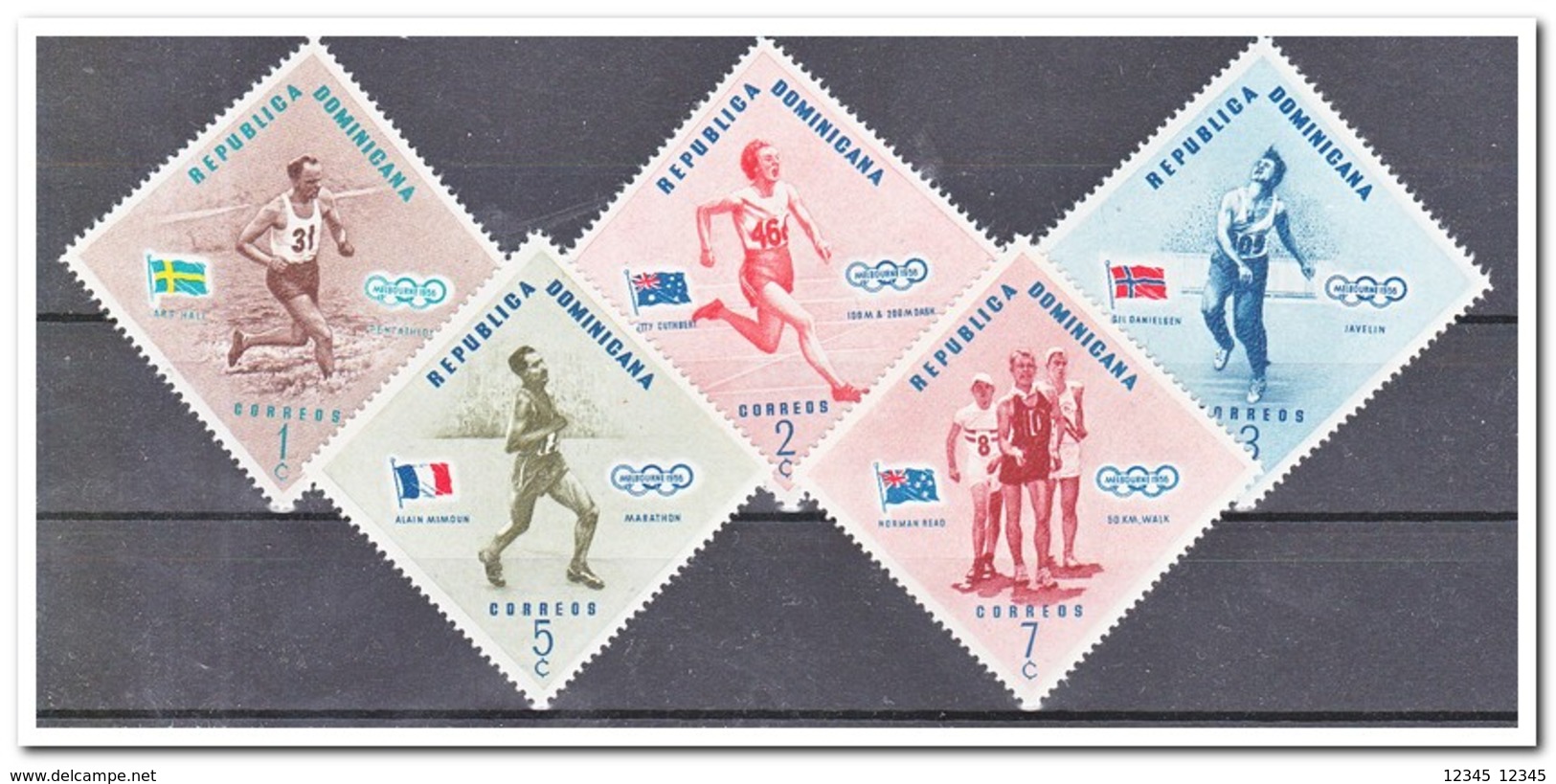 Dominicaanse Republiek 1957, Postfris MNH, Olympic Games 1956 - Dominicaanse Republiek