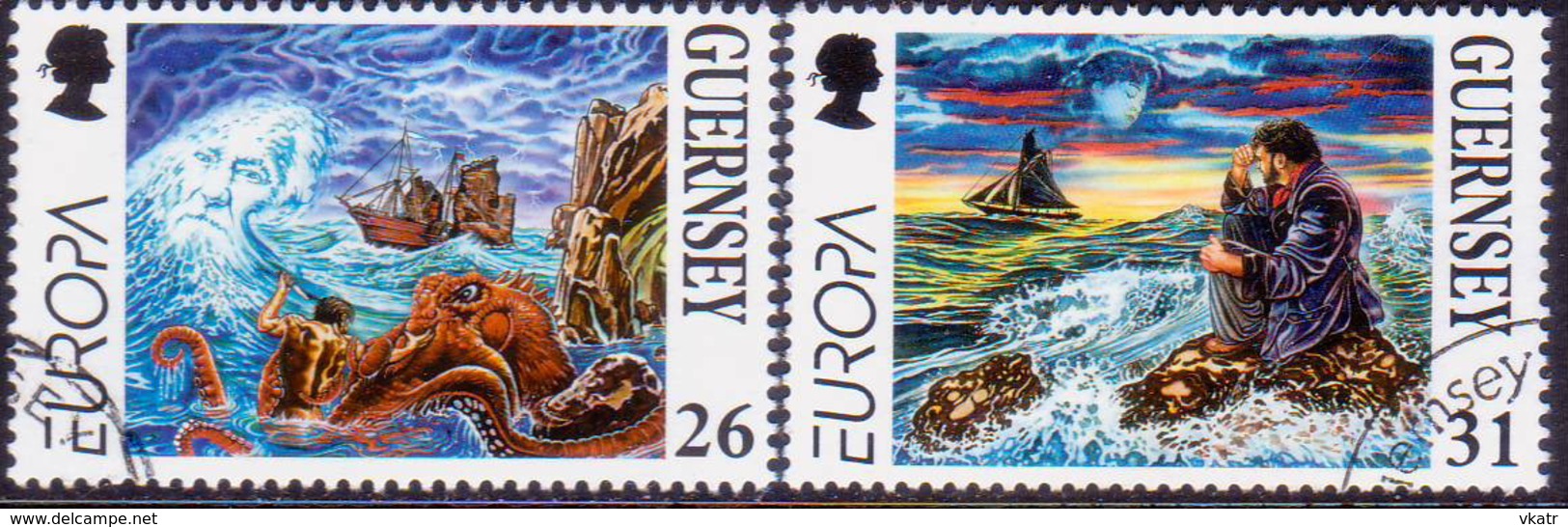GUERNSEY 1997 SG 735-36 Compl.set Used Europa - Guernsey