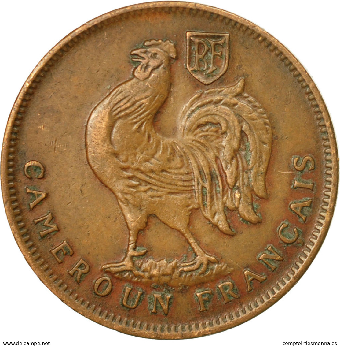Monnaie, Cameroun, Franc, 1943, Pretoria, SUP, Bronze, KM:5, Lecompte:16 - Kameroen