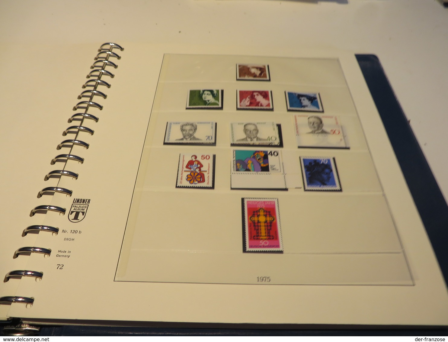 DEUTSCHLAND / BUND  1973 bis 1980  LINDNER - T - VORDRUCKTEXT  mit  allen ** /  MARKEN  im  RINGBINDER