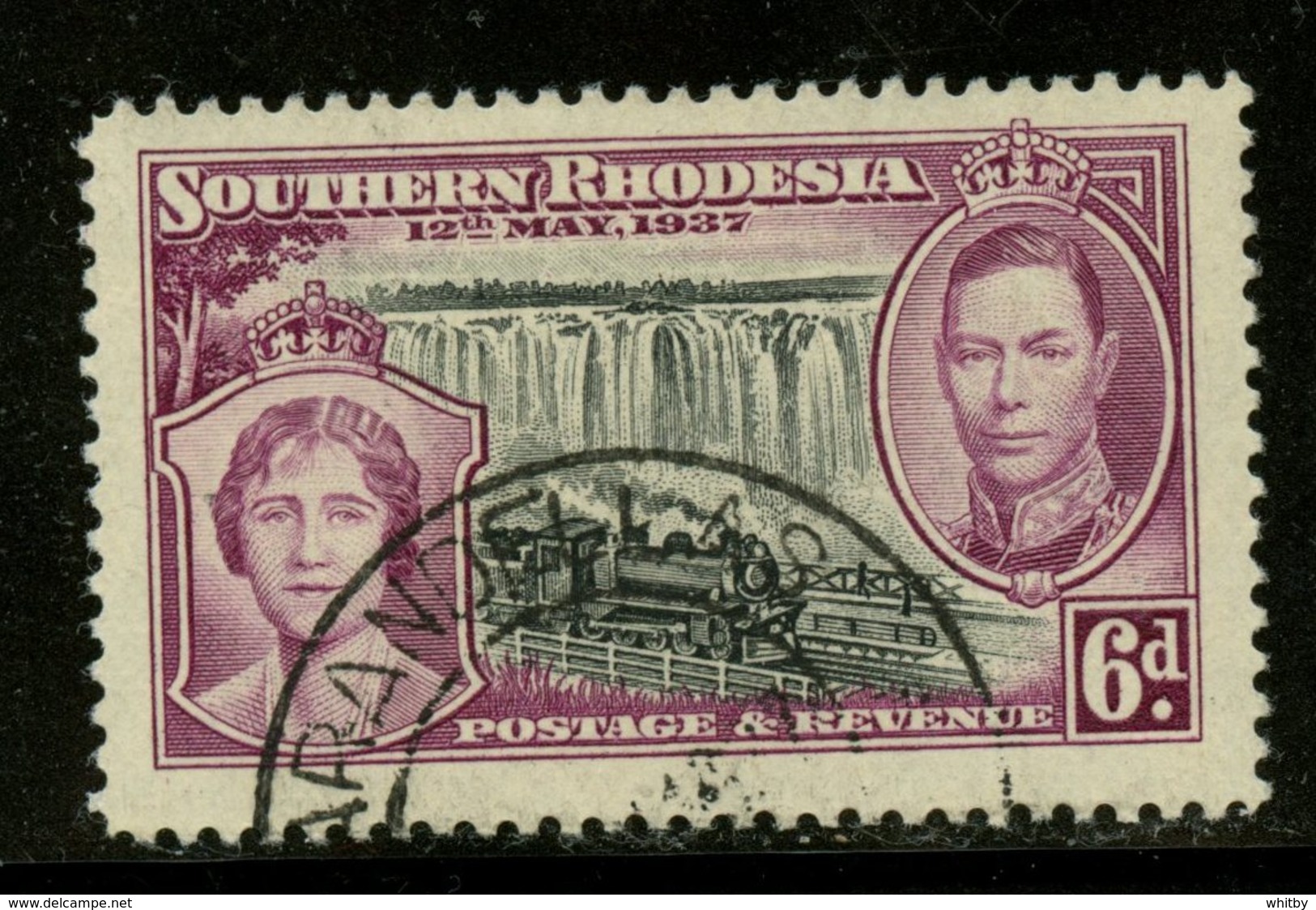 Southern Rhodesia 1937 6p Queen Elizabeth, George VI Issue #41 - Southern Rhodesia (...-1964)