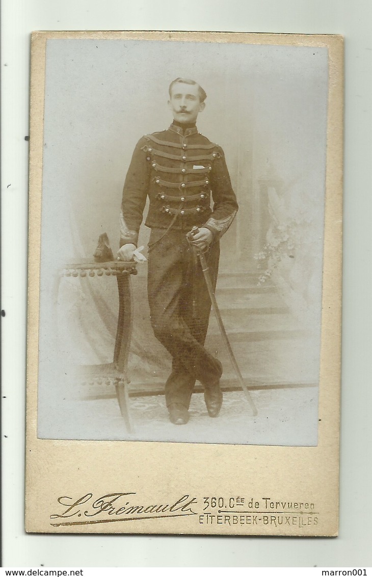 Soldaat - Foto Op Karton -  Etterbeek -Bruxelles - Oud (voor 1900)