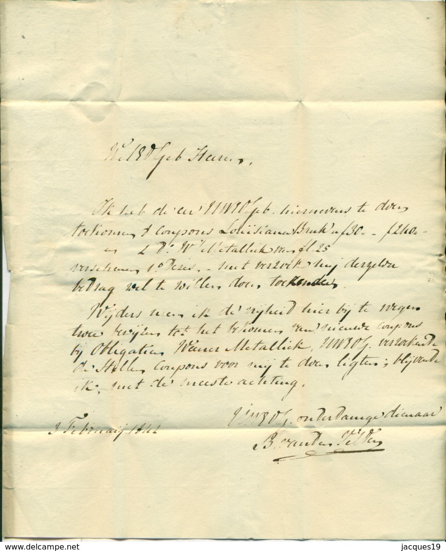 Nederland Voorfilatelie Brief 1842 Van Den Haag Naar Scheurleer En Zonen In Den Haag - ...-1852 Vorläufer