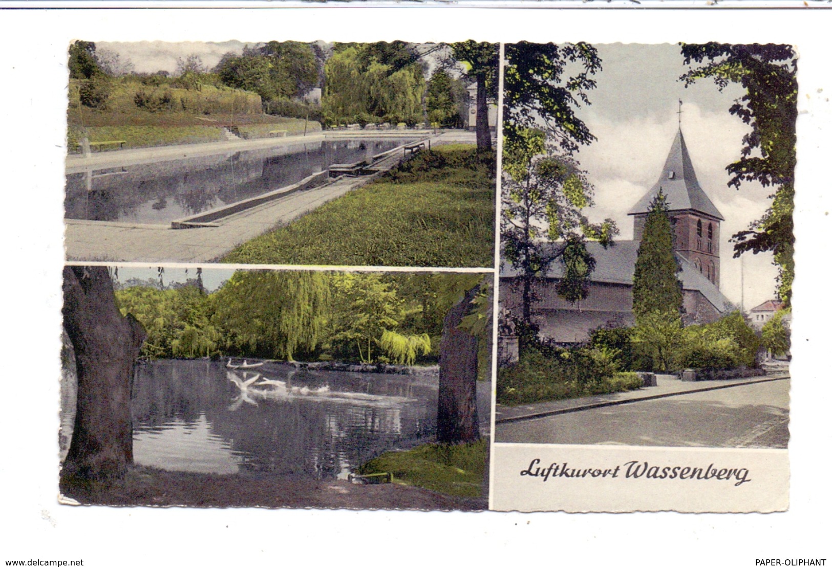 5143 WASSENBERG, Freibad, Kirche, Teich, 1959 - Heinsberg