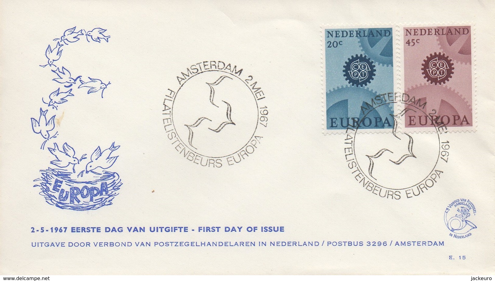 A10 - Pays-Bas - FDC 02/05/1967  TTB - 1967