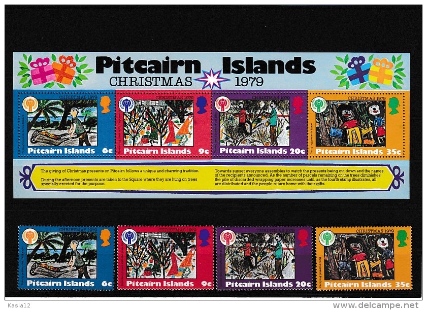 A08171)Pitcairn 188 - 191** + Bl 5** - Pitcairninsel