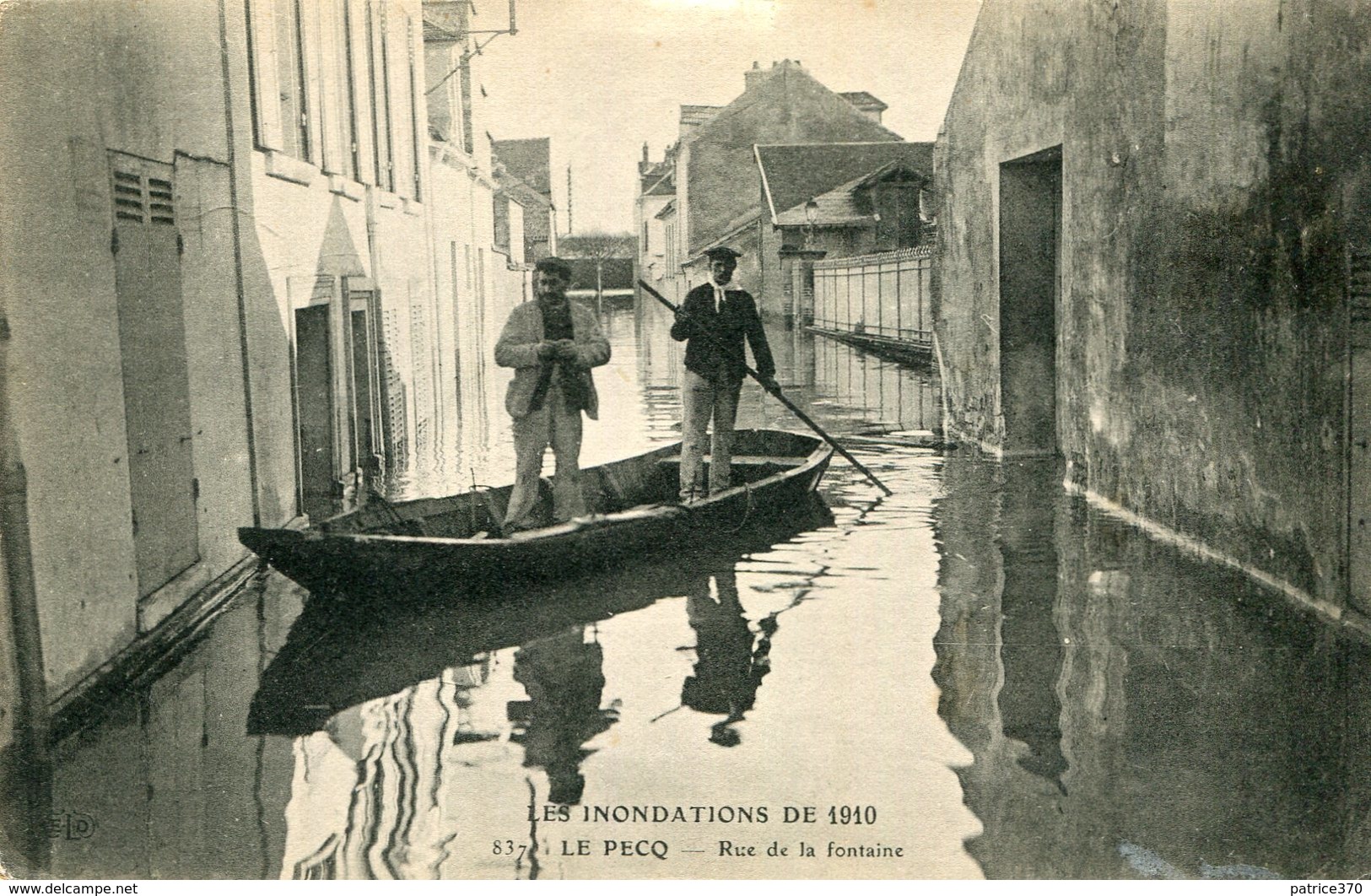 Les Inondations De 1910 LE PECQ Rue De La Fontaine - Le Pecq