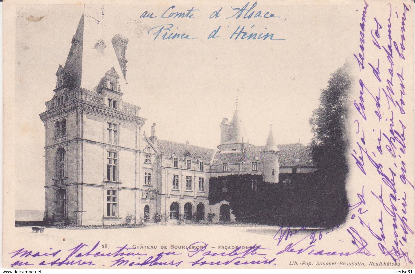 CPA - 48. Château De BOURLEMONT Façade Ouest - Autres & Non Classés