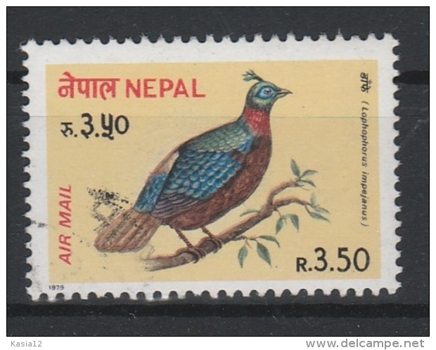 A09924)Nepal 382 Gest., Vogel - Nepal