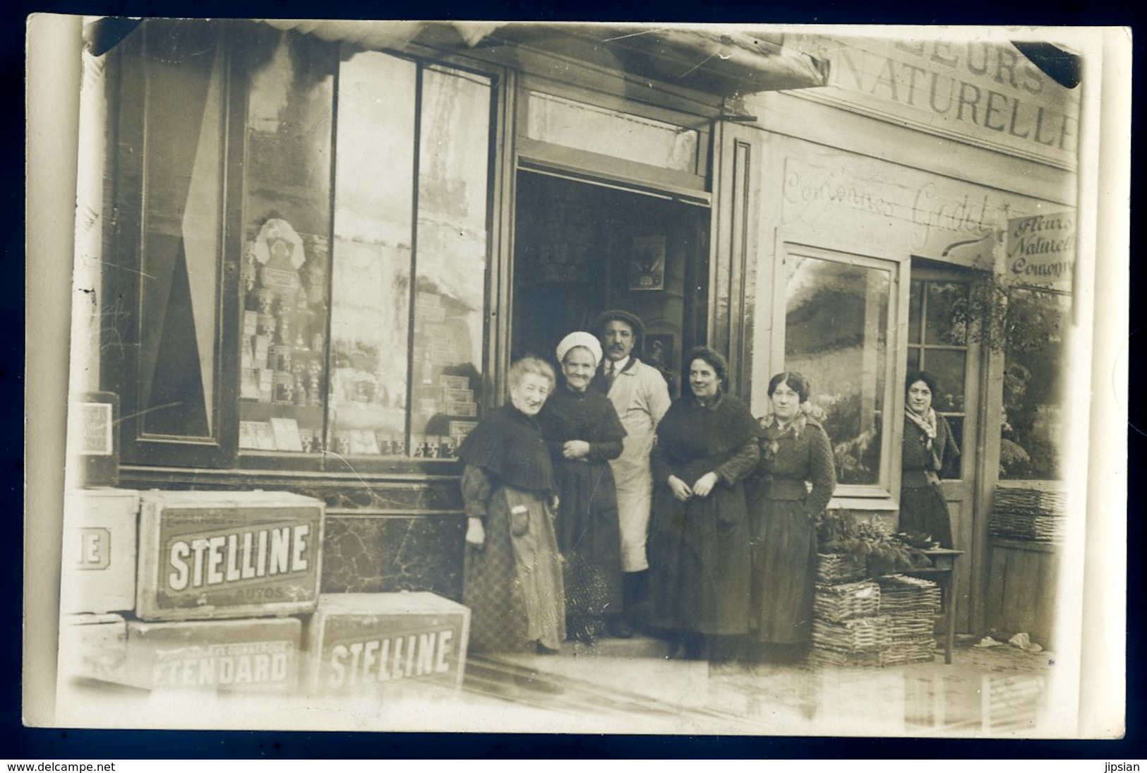 Cpa Carte Photo Du 92 Asnières Sur Seine Ets Godet Fleuriste N°3 Rue Du Progrès  Aout18-2 - Asnieres Sur Seine