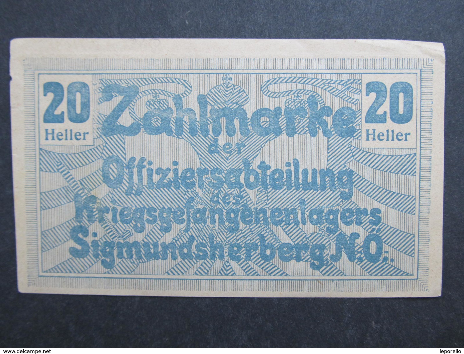 BANKNOTE Sigmundsherberg NÖ Kriegsgefangenlager Zahlmarke ///  D*33889 - Oesterreich