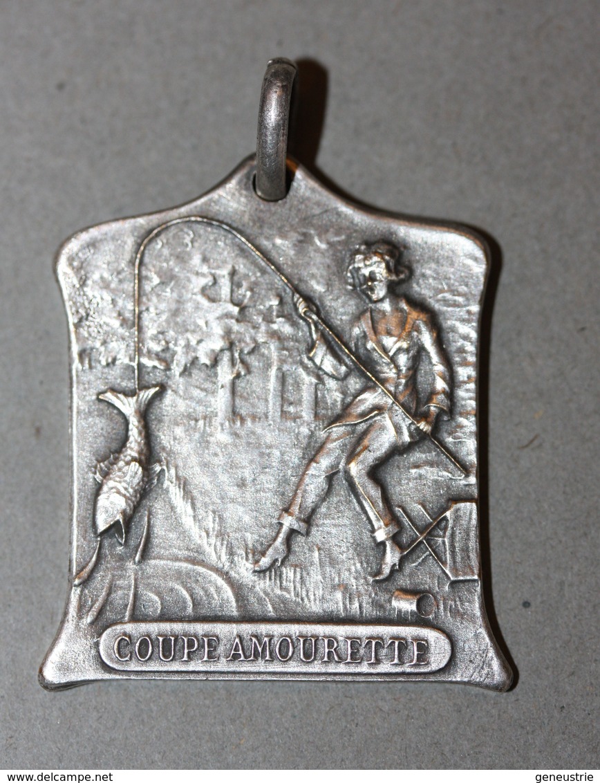 Très Belle Médaille Ancienne "Concours Nationale De Pêche à La Ligne / Coupe Amourette" - Pêche