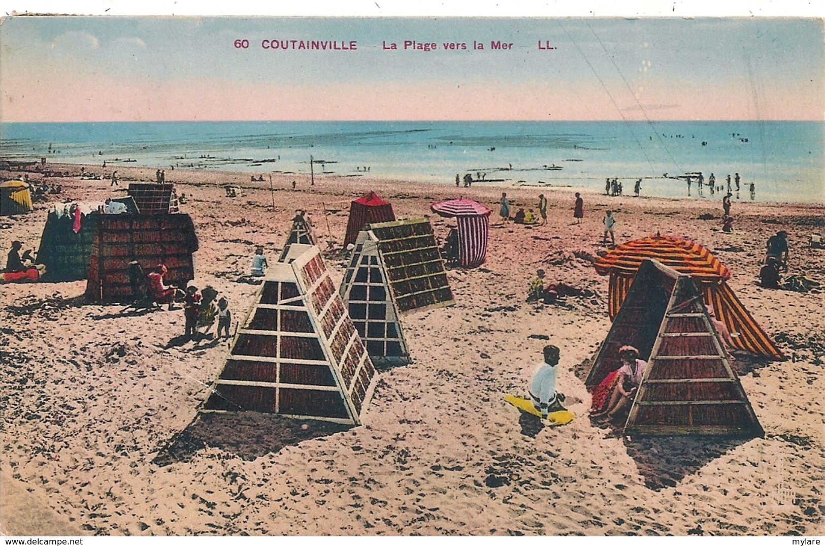 Cpa 50 Coutainville La Plage Vers La Mer - Autres & Non Classés