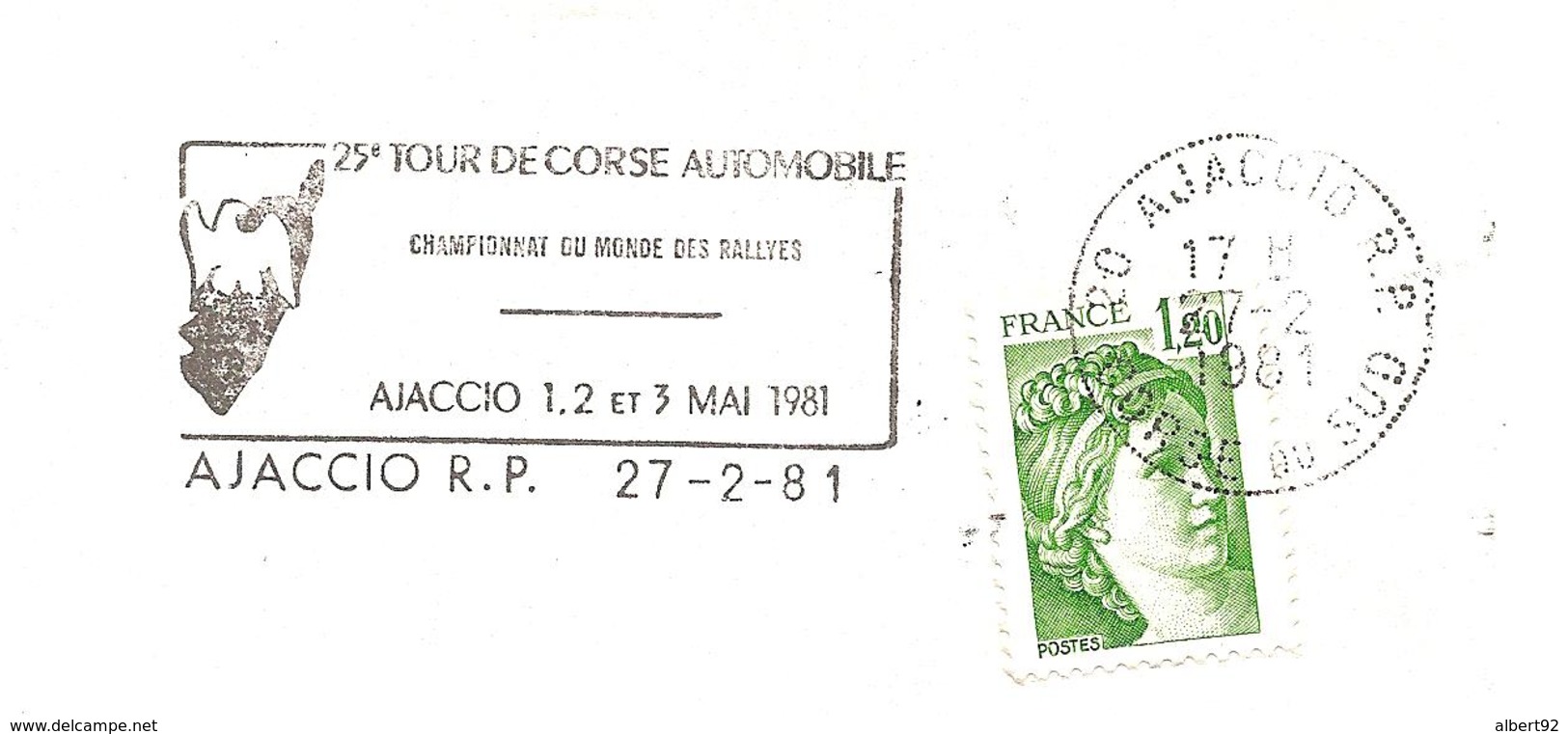1981 25ème Tour De Corse Automobile.Championnat Du Monde Des Rallyes - Cars