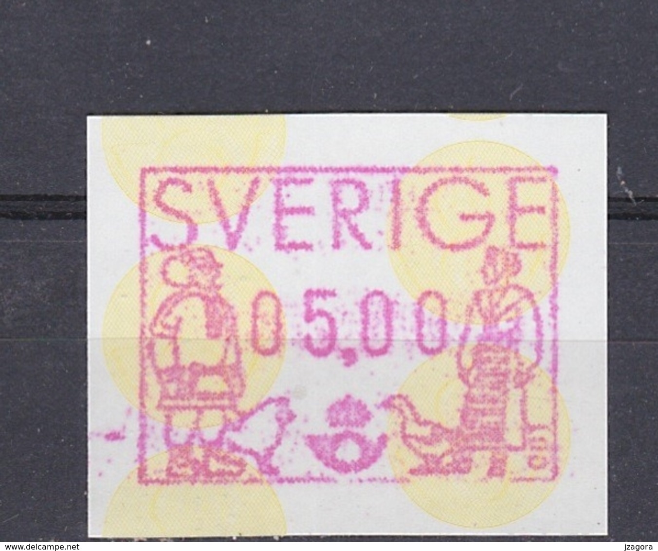 SWEDEN SUEDE SCHWEDEN 1991ATM PRAGMA FRAMA AUTOMATIC STAMPS AUTOMATPORTO AUTOMATENMARKEN AUTOMAT MÄRKE 5 Kr MNH (**) - Automaatzegels [ATM]