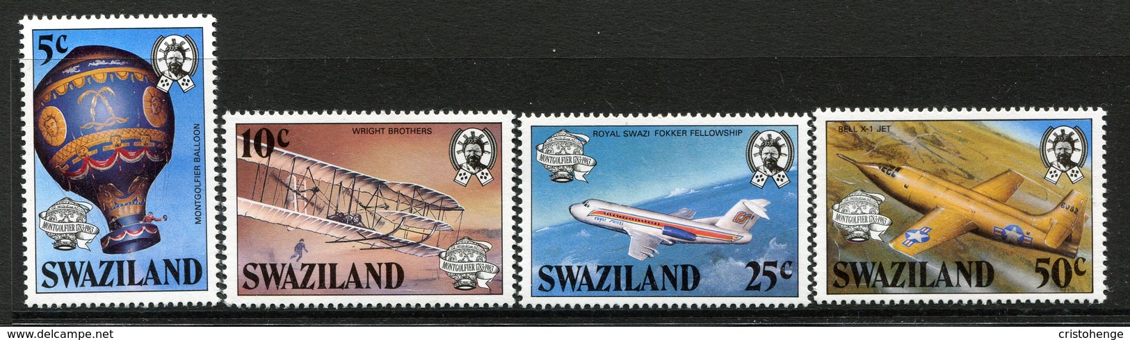 Swaziland 1983 Bicentenary Of Manned Flight Set MNH (SG 431-434) - Swaziland (1968-...)
